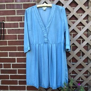 Free flowing casual denim dress